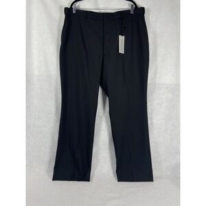 Vintage Bert Pulitzer pants mens 40x32 black wool blend trousers Expandable New
